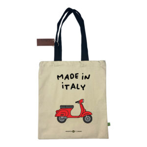 Shopper bag &ldquo; Red Scooter - Made in Italy&rdquo;