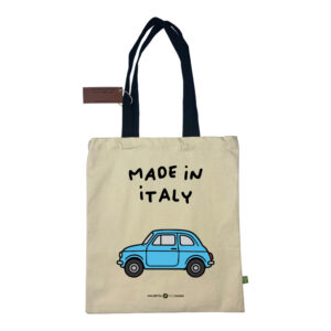 Shopper bag &ldquo; Blu Car - Made in Italy&rdquo;